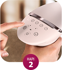Step 2 select settings according to skin sensor